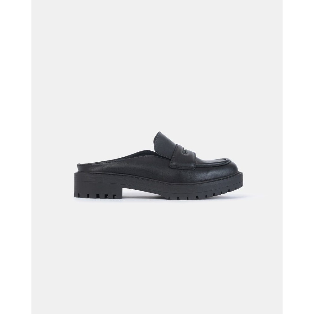 WYDR Studios Alex Lug Loafer Mule Black Chunky Platform Slip On Shoes- Size 11
